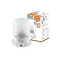 Светильник для сауны белый 60Вт Е27 IP54 настенно-потолочный до +100гр поликарбонат НПБ400П
