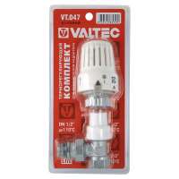 Клапан Термостатический Valtec, для Радиатора, Прямой 1/2" комплект с термоголовкой VT.048.N.04
