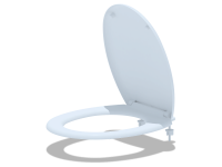 Сиденье для унитаза из полипропилена с пластиковым креплением WS0100